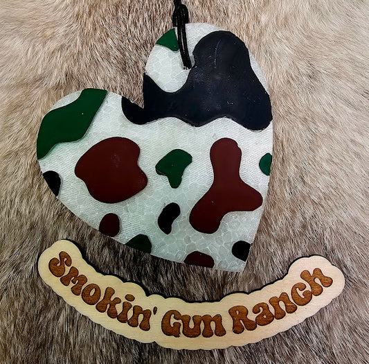 Cow Print Heart Freshie