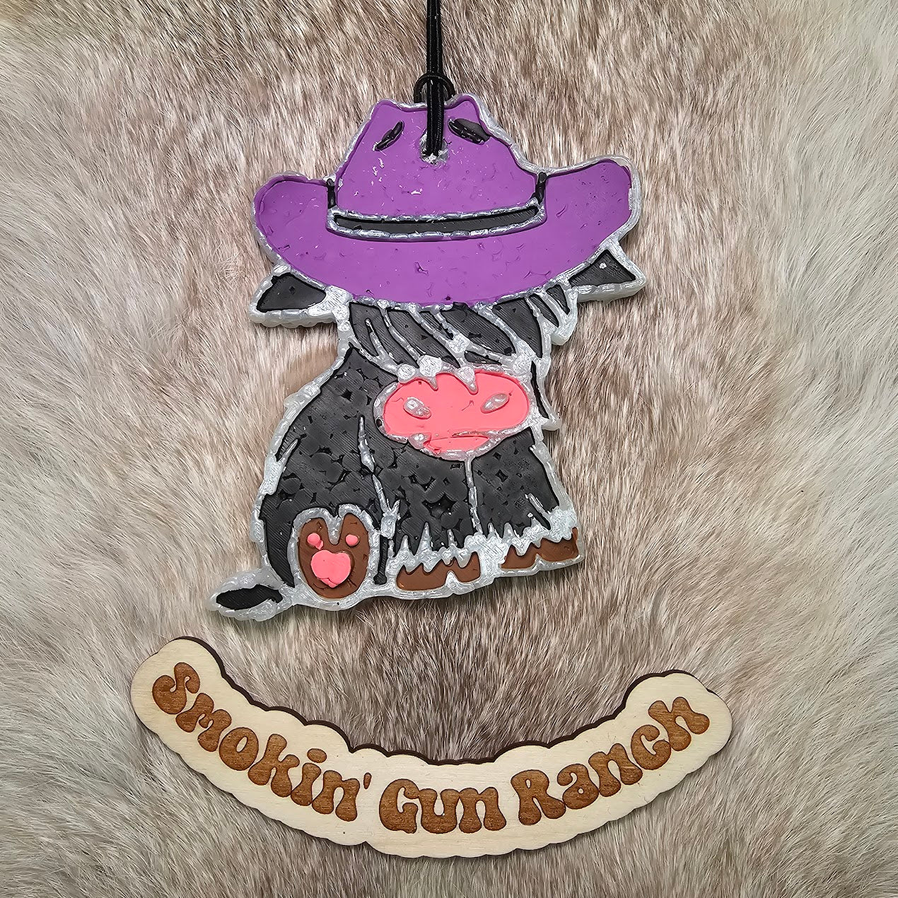 Cowboy Hat Highland Cow Freshie