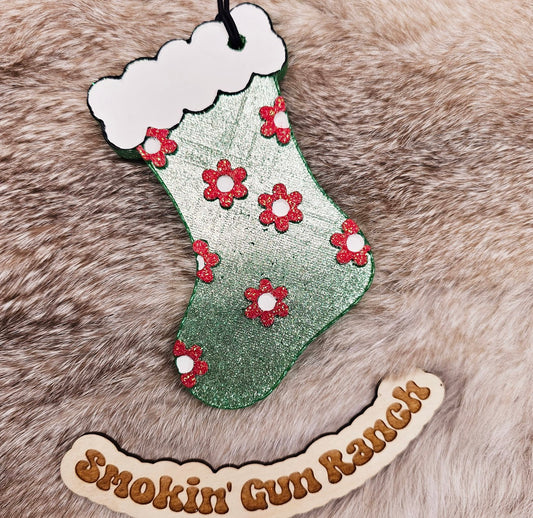 Flowered Christmas Stocking Freshie