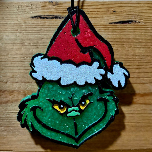 Green Guy in Santa Hat Freshie