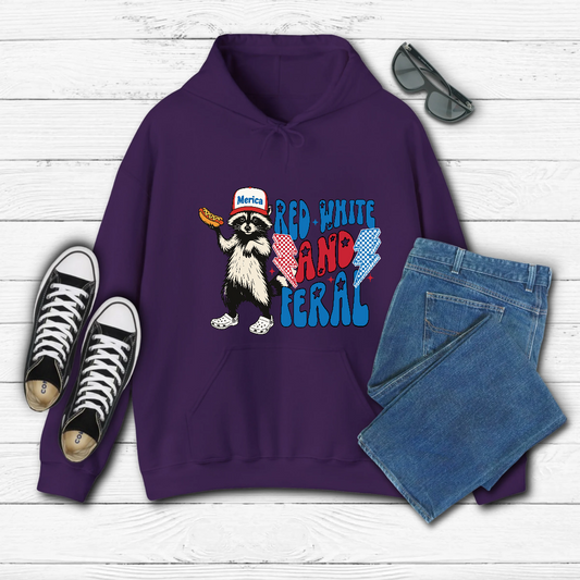 Red, White, and Feral T-shirt or Crewneck