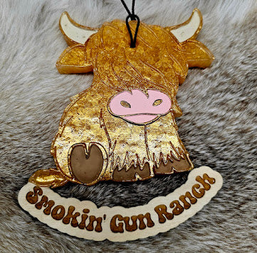 Sitting Highland Cow Freshie