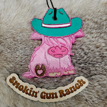 Cowboy Hat Highland Cow Freshie