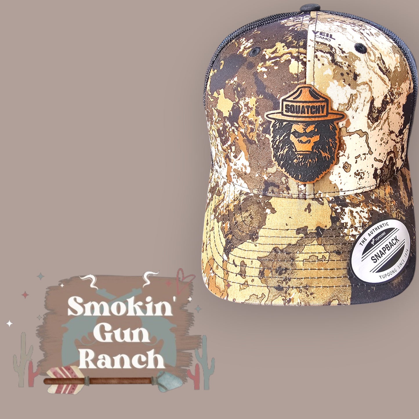 Don't Stop Believin' Bigfoot Leatherette Patch Hat