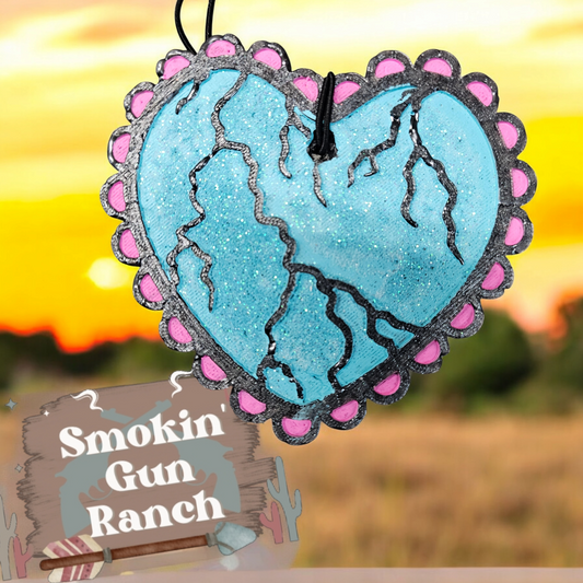 Turquoise Heart Freshie