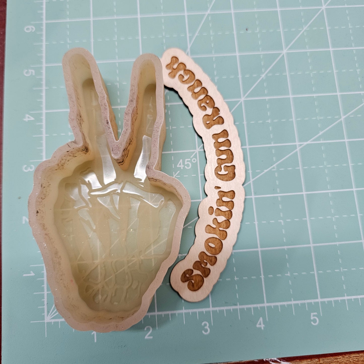 Skeleton Peace FRESHIE MOLD