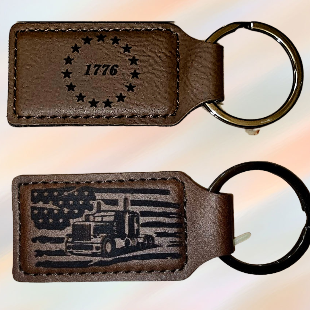 Custom Leatherette keychain