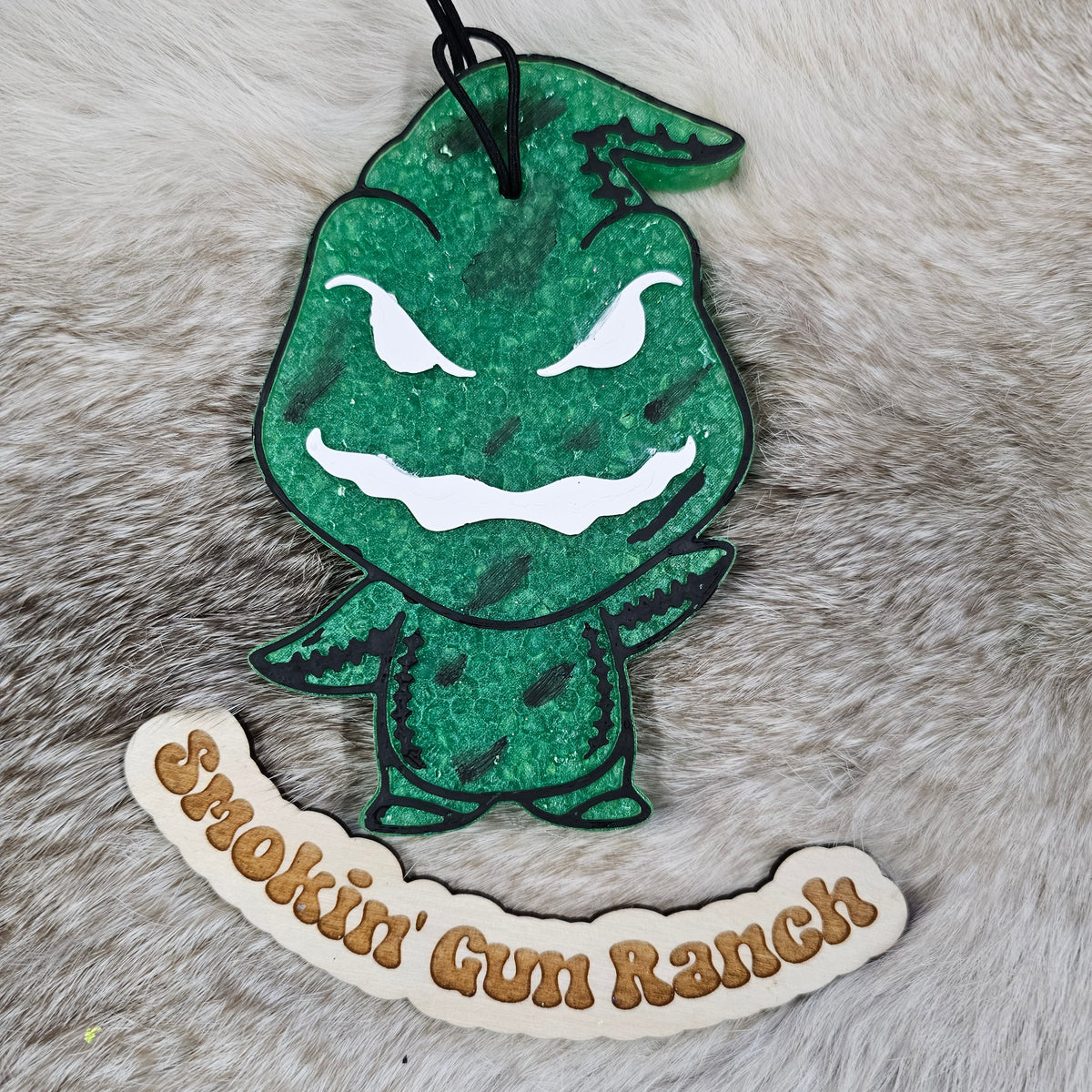 Green Boogie Man freshie with ranch tag