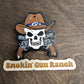 Cowboy Skull with Guns Freshie