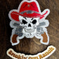 Cowboy Skull with Guns Freshie