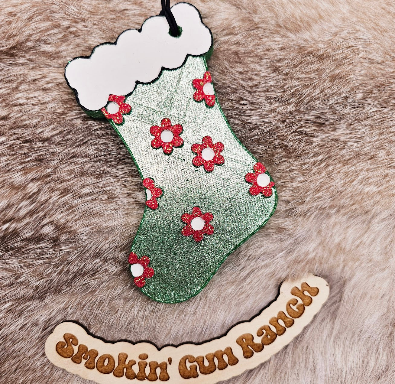 Flowered Christmas Stocking Freshie