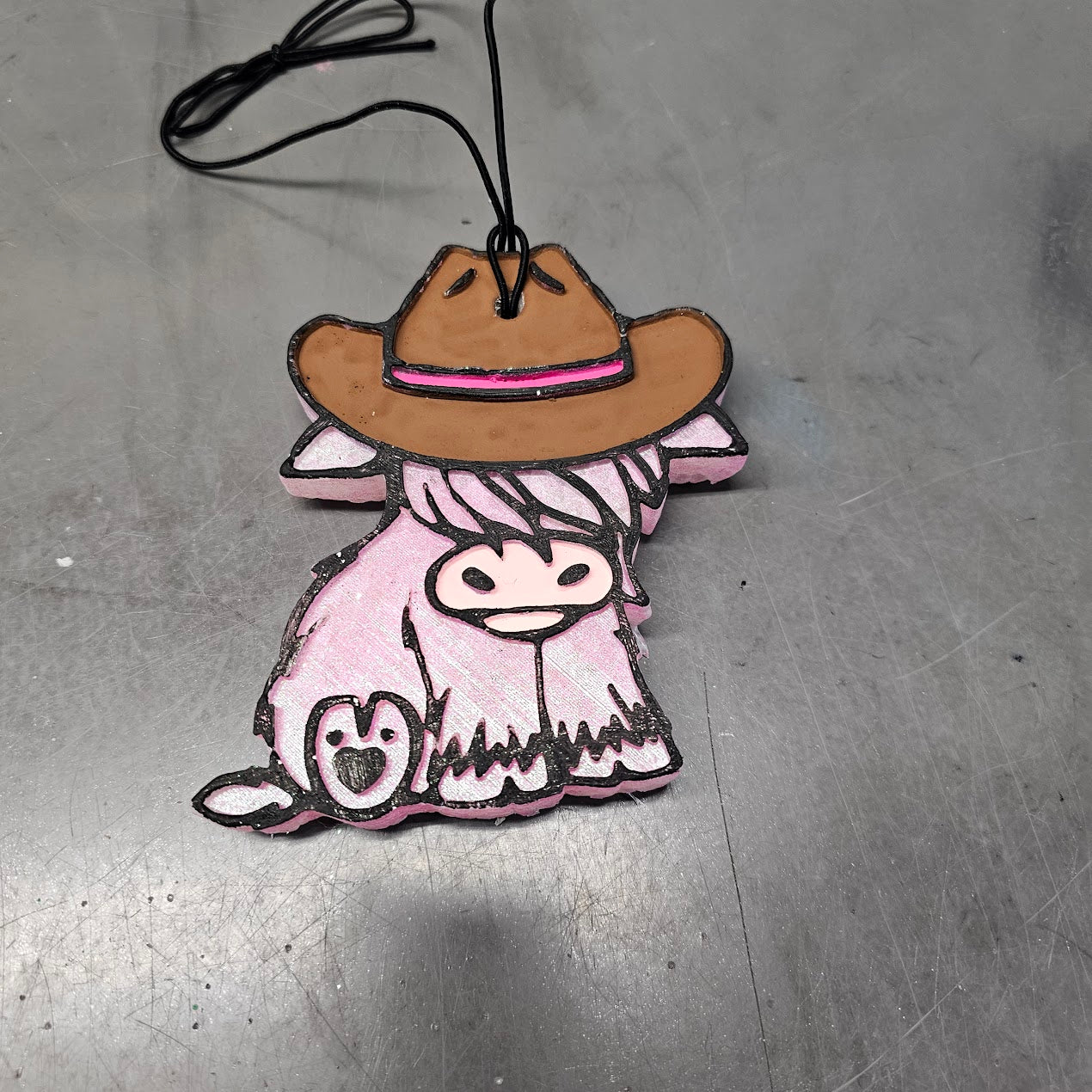 Cowboy Hat Highland Cow Freshie