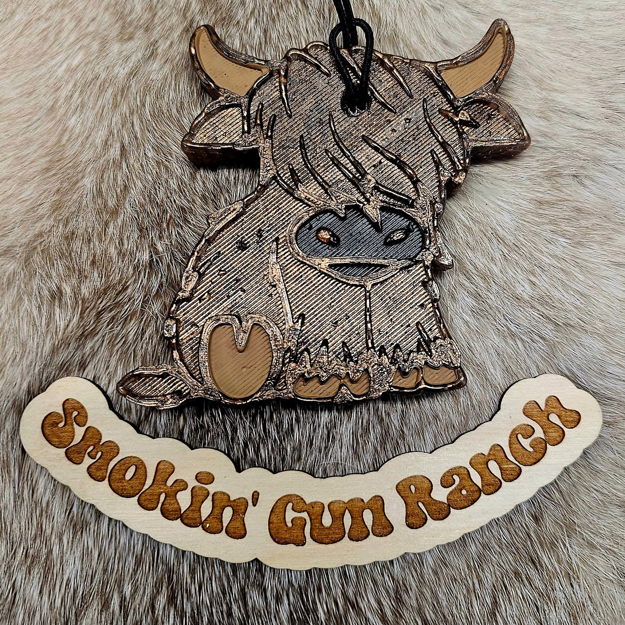 Sitting Highland Cow Freshie