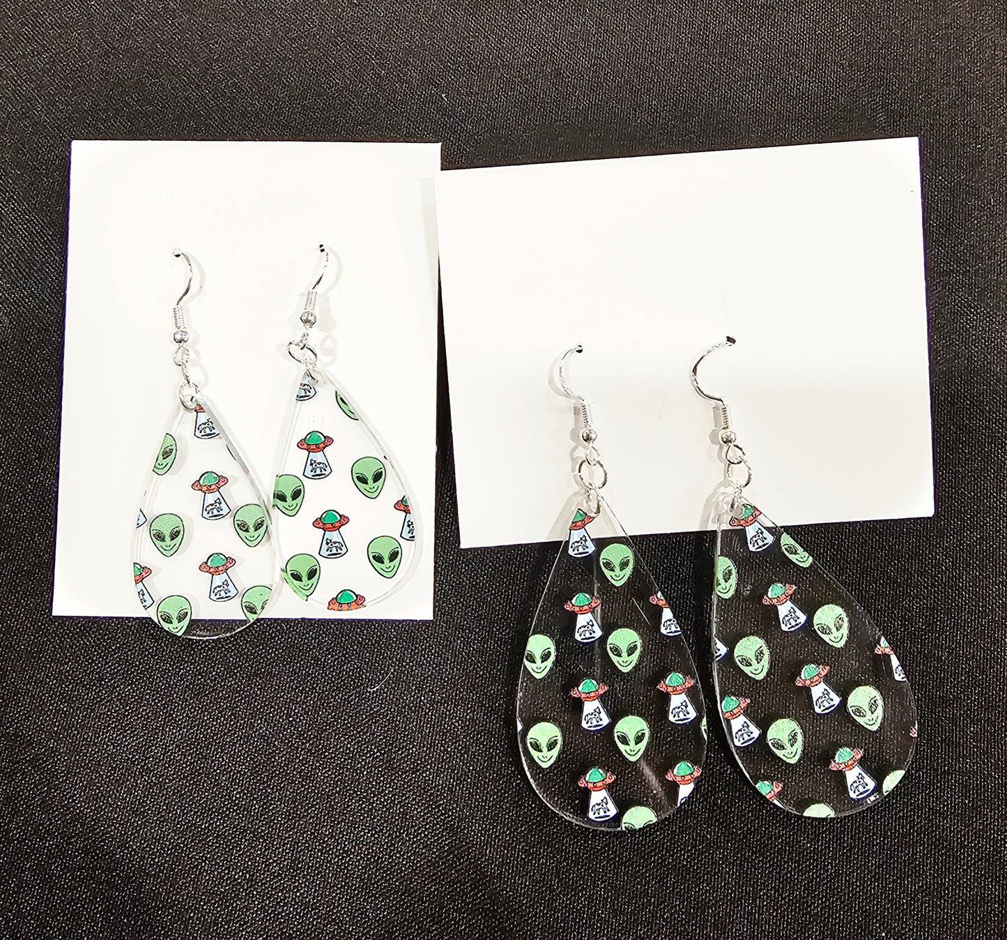 Teardrop Earring - Aliens and Spaceships