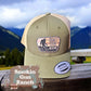 Don't Stop Believin' Bigfoot Leatherette Patch Hat