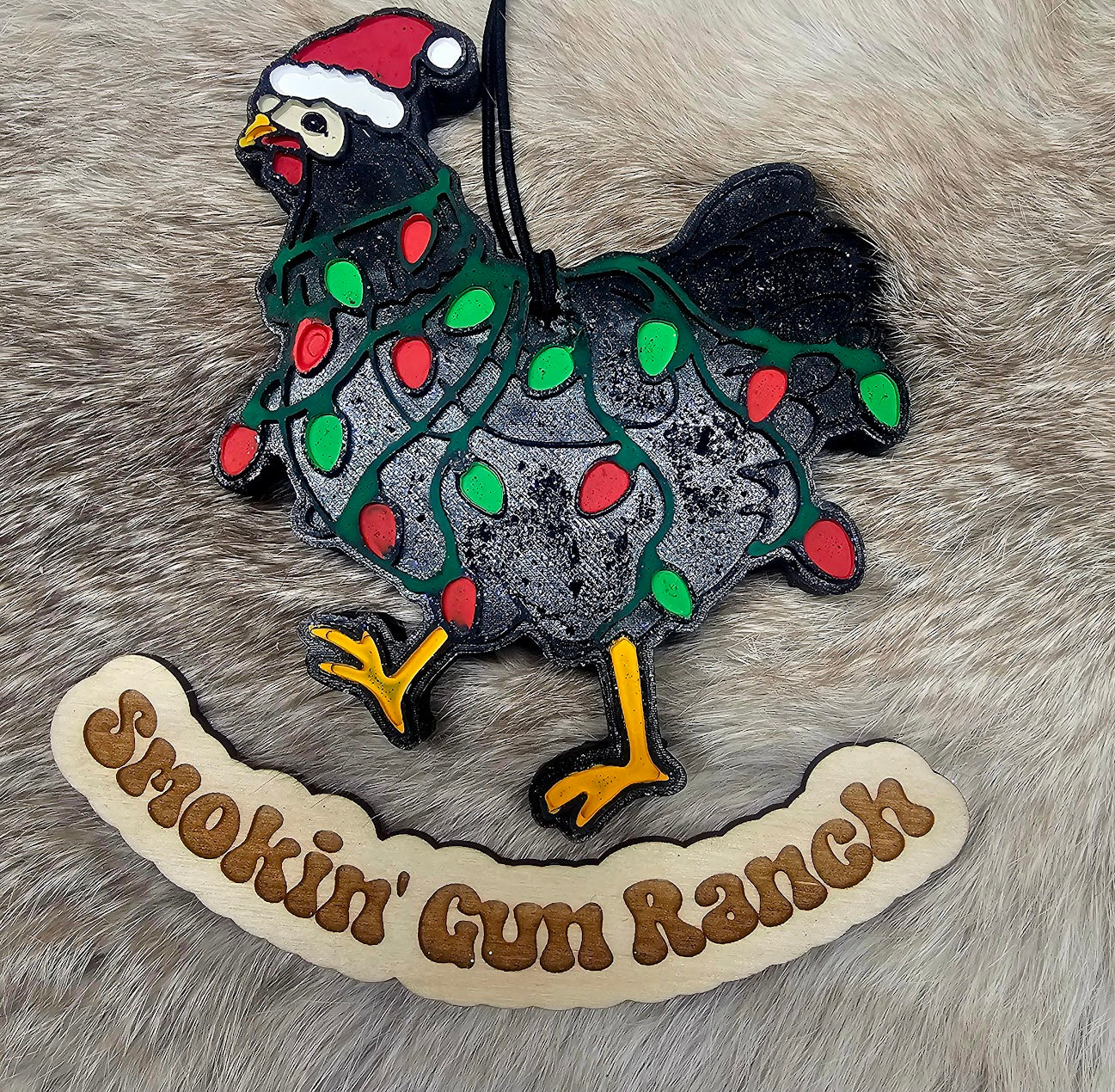 Chicken w/ Christmas Lights