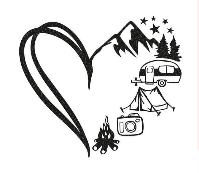 Love Camping Vinyl Decal