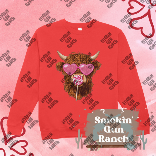 Pre-order Highland  Cow crewneck or t-shirt