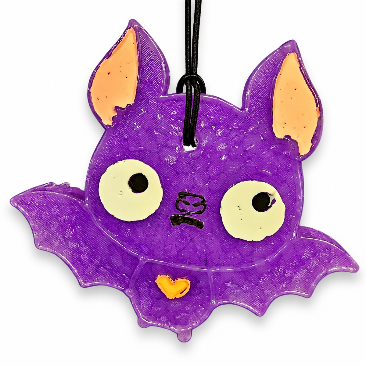 Bat Freshie handmade car freshie on a clean white background
