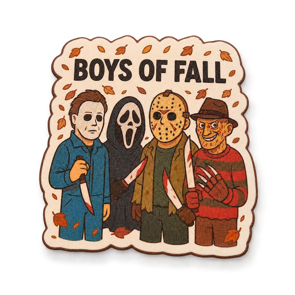 Boys of Fall Freshie handmade car freshie on a clean white background