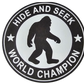 Bigfoot Hide and Seek Champion Vinyl decal