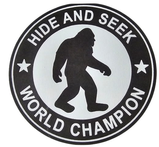 Bigfoot Hide and Seek Champion Vinyl decal