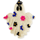Flower Ghost Freshie handmade car freshie on a clean white background