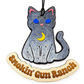 Mystical Moon Cat Freshie handmade car freshie on a clean white background