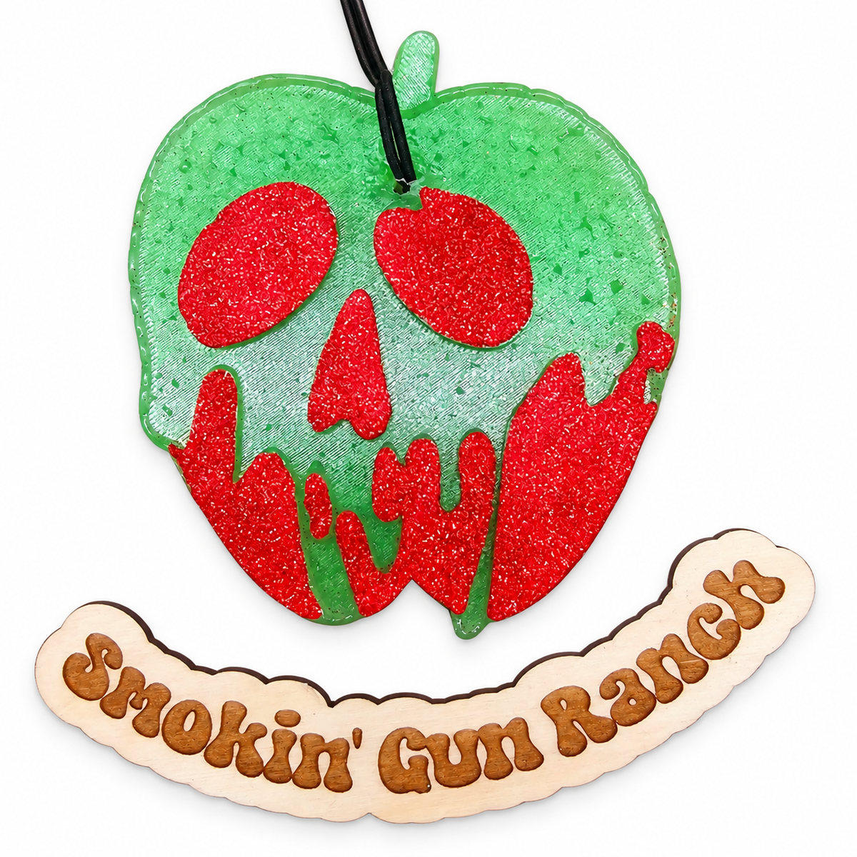 Poisoned Apple Freshie handmade car freshie on a clean white background
