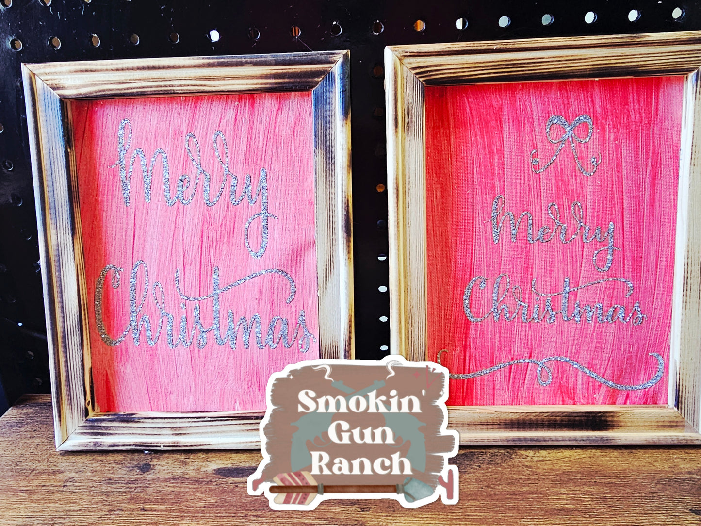 Christmas canvas framed signs