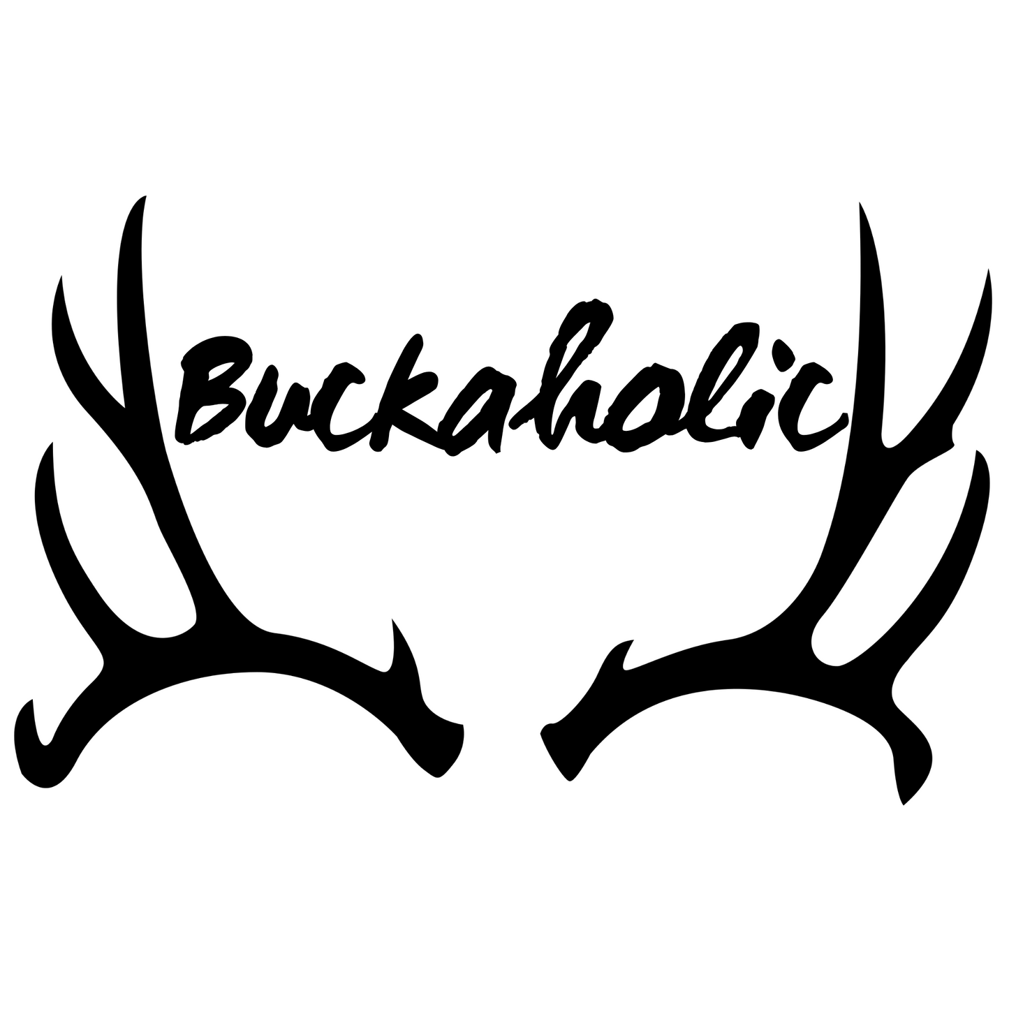 Buckaholic vinyl decal