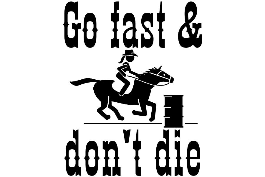 Go fast & don't die vinyl decal