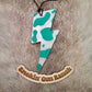 Cow Print Lightning Bolt Freshie