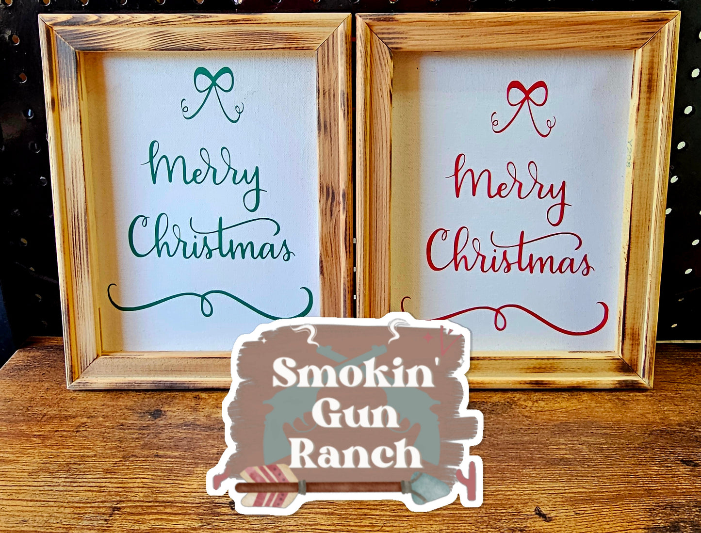 Christmas canvas framed signs