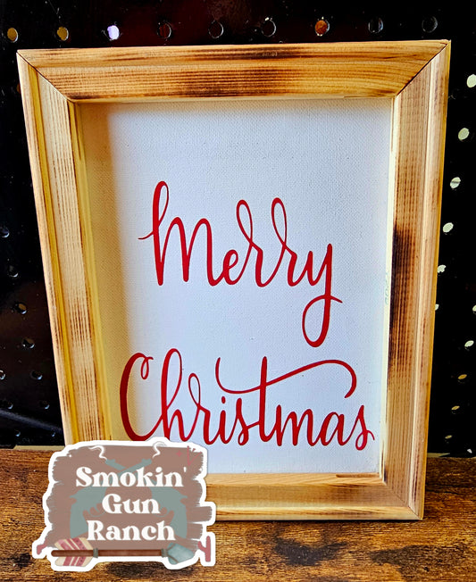 Christmas canvas framed signs
