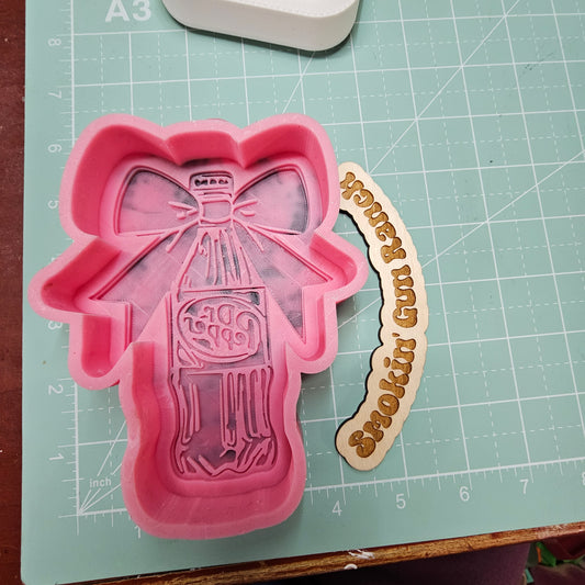 Dr Pepper with bow FRESHIE MOLD