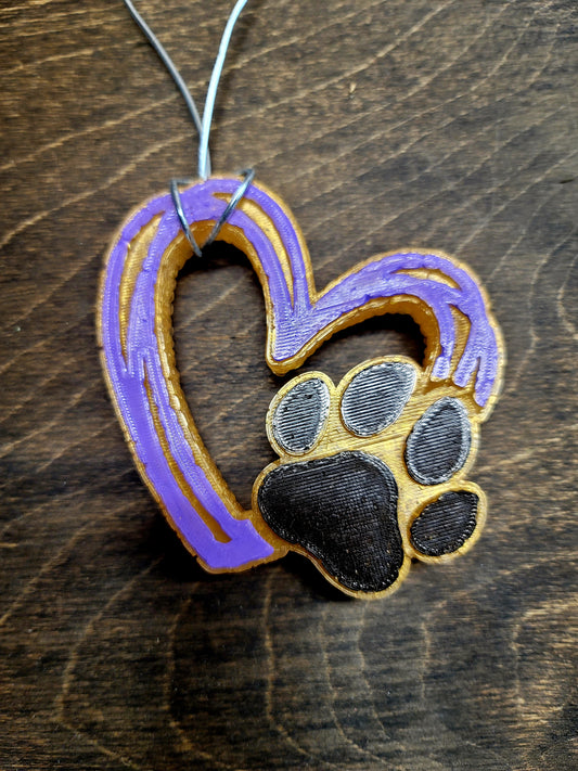 Heart with Paw Freshie